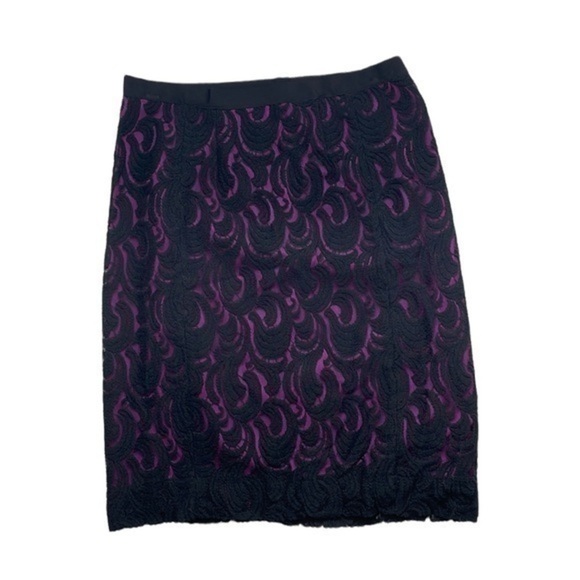 DKNY | Black & Purple Skirt - Picture 1 of 7